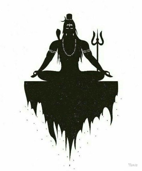 Black And White Image Of Lord Shiva In Dhyan Mudra. Lord Shiva Sketch, Shiva Sketch, Shivaji Maharaj Hd Wallpaper, Arte Yoga, Shadow Images, Mahakal Shiva, Shiva Tattoo Design, Lord Siva, Shiva Tattoo