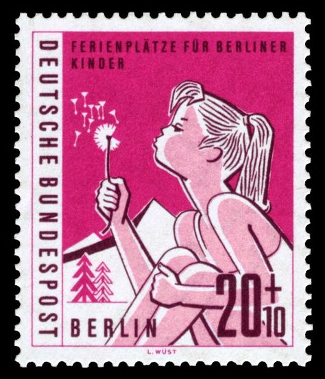 Berlin Wish Stamp! The Westhood: California / Home / Design Book Structure, German Stamps, Pop Art Drawing, Old Stamps, Matchbox Art, Postage Stamp Art, Tiny Prints, Stamp Collection, Raspberry Pink