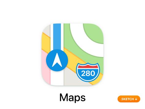 Apple Maps App Icon by Around Sketch Maps App Icon, Vintage App, Find My Phone, Application Icon, Application Iphone, Apple Maps, Cool Tech Gadgets Electronics, Pink Wallpaper Backgrounds, Apple App