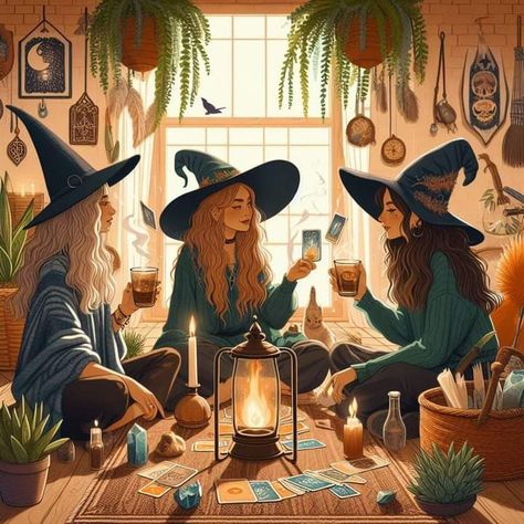 Art by Dreamy Witch Witch Pictures, Three Witches, Witch Coven, Modern Witch, Magical Art, Season Of The Witch, Witch Aesthetic, Witch Art, Witchy Vibes