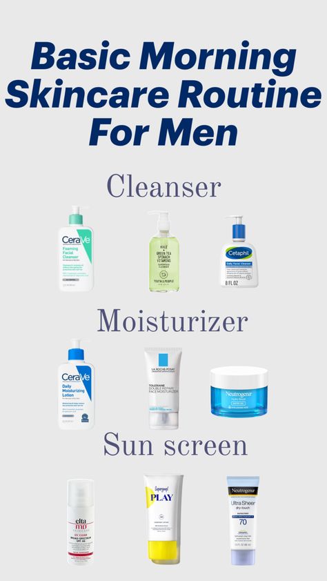 It is better to have a morning routine, protecting the skin from environmental stressors like pollution and UV rays. Here are the 3 simplest steps that men could follow. Morning Routine For Men, Cetaphil Cleanser, A Morning Routine, Morning Skincare, Morning Skin Care Routine, Face Moisturizer, The Skin, Uv Rays, Morning Routine