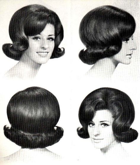 The flip. Had this in the mid 60's. this looks just like my Sister's "hairdo!" Flip Hairstyle, Marlo Thomas, 1960s Hair, 60s Hair, Catty Noir, Hair Flip, Updo Hairstyles, Retro Hairstyles, Big Hair