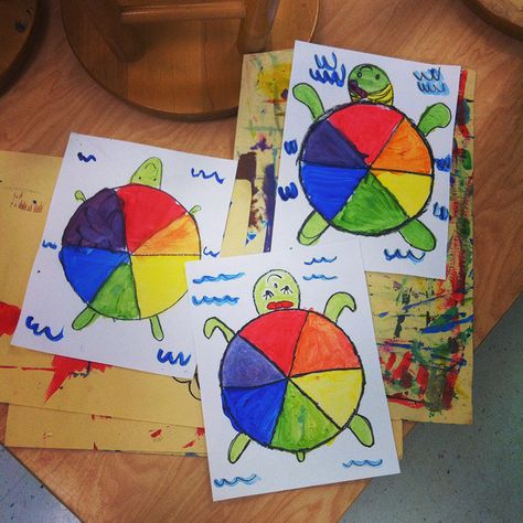 Color Wheel Art Projects, Color Wheel Projects, Grade 1 Art, Color Wheel Art, Art Unit, First Grade Art, Kindergarten Art Lessons, Color Theory Art, Color Lessons