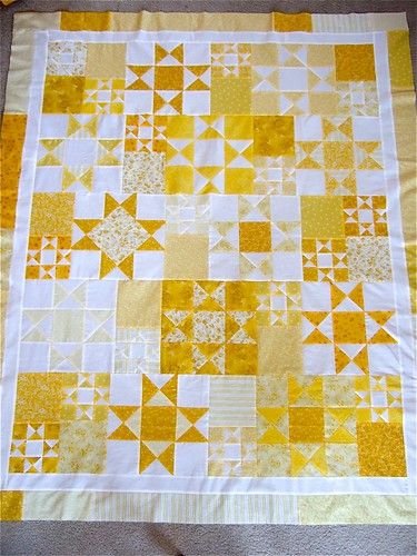 Monochromatic Quilt, Ohio Star, Stars Quilt, Two Color Quilts, Farm Quilt, Yellow Quilts, Star Quilt Blocks, Quilt Projects, Patchwork Quilt Patterns