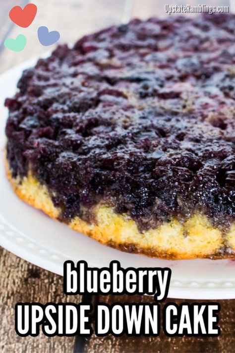 Blueberry Upside Down Cake, Resipi Kek, Blueberry Cake Recipes, Cake Mug, Blueberry Desserts, Slow Cooker Desserts, Easy Blueberry, Oreo Dessert, Blueberry Recipes