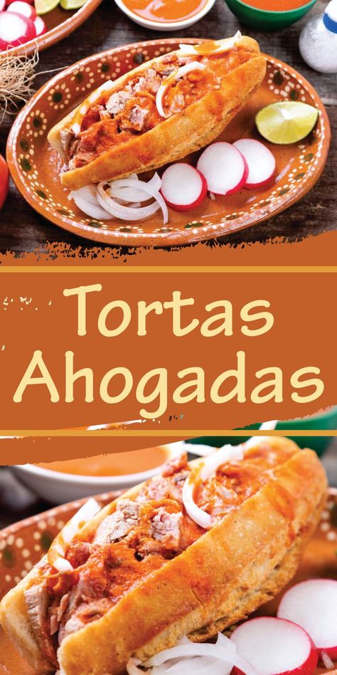 Tortas Ahogadas Recipe Guadalajara, Mexican Tortas Sandwich, Mexican Sandwiches, Mexican Torta, Mexican Tortas, Mexican Sandwich, Mexican Burger, Hispanic Recipes, Traditional Mexican Dishes