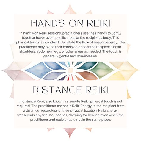 Hand-on Reiki involves the gentle laying of hands on the body to channel healing energy, promoting relaxation, stress reduction, and overall well-being. Distance Reiki, on the other hand, transcends physical barriers, allowing practitioners to send healing energy across time and space to recipients anywhere in the world. Both modalities harness the universal life force energy to facilitate healing on physical, emotional, and spiritual levels, offering profound benefits regardless of proximity... Spiritual Levels, Energy Healing Quotes, Spiritual Journaling, Distance Reiki, Reiki Principles, Reiki Business, Reiki Therapy, Learn Reiki, Spiritual Psychology