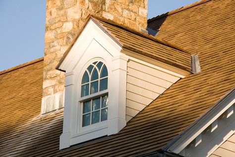 Arched Dormer Window, Types Of Dormer Windows, Dormers Ideas Exterior, Dormer Window Ideas Exterior, Dormer Window Seat, Dormer Styles, Finish Attic, House Dormers, Lake House Windows