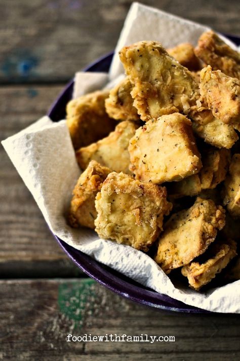 Chicken Fried Eggplant Savory Fritters, Fried Eggplant, Eggplant Recipe, Gf Flour, Egg Plant, Rice Risotto, Eggplant Dishes, Tapioca Starch, Fried Foods