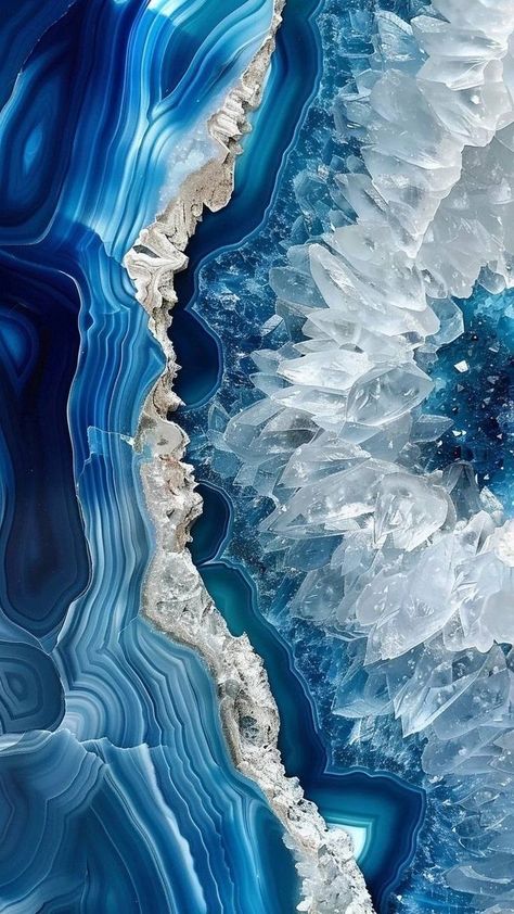 Blue Crystal Wallpaper, Geode Wallpaper, Blue Marble Wallpaper, Iphone Wallpaper Texture, Crystal Background, Android Wallpaper Art, Rock Textures, Crystal Aesthetic, Geode Art