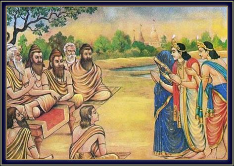 SRIMAD BHAGAVATAM - PICTURES CANTO 11 - page 1 Vedic Civilization, Vedic Period, Patriotic Poems, Srimad Bhagavatam, Female Poets, Education In India, Hindu Dharma, Female Teacher, Ancient India