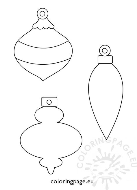 3 Christmas printable ornament shapes – Coloring Page Simple Christmas Shapes, Christmas Bell Template Free Printable, Ornament Printable Templates, Christmas Ornament Shapes, How To Draw Christmas Ornaments, Ornament Template Free Printable, Christmas Ornament Printable, Ornament Coloring Pages, Coloring Page Christmas