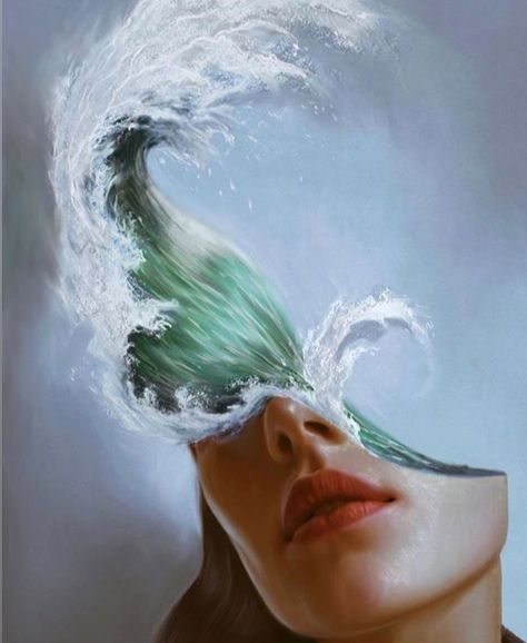 #surreal #fantasyart #psychedelic #amazing #edit #ocean #wave #mind #overwhelming #beautiful #human Surrealism Drawing, Futurism Art, Organic Art, Art Et Illustration, A Level Art, Pics Art, Surreal Art, Art Abstrait, Portrait Art