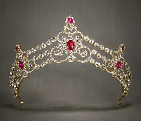 My Mellerio Ruby Tiara Ruby Royal Jewels, Red Tiara Aesthetic, Mellerio Jewelry, The Burmese Ruby Tiara, Ruby Crown, Ruby Tiara, Ruby Tiara Crown Jewels, Tiara Headpieces, Princess Jewelry