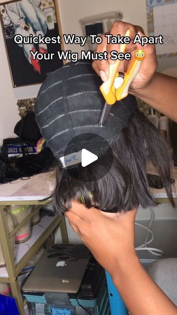 JazzK Essentials LLC on Instagram: "Takes less thank 20 mins! 😎   Drop in the comments if you’re going to try this technique out or…..🧐  www.JazzKHairBoutique.com #wigmaker #wigtutorial #easytips #gluelesswig #nycwigmaker" Making A Wig, Wig Making, August 1, Drop In, Glue, Wigs, Hair, On Instagram, Quick Saves