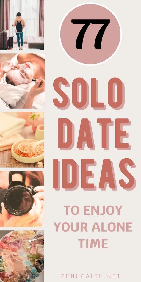 Here are 77 solo date ideas to enjoy dating yourself, expressing your identity and creativity and reconnecting with your inner child. Use these solo date ideas for a wonderful evening or night time at home or out and about. Date Ideas For Yourself, Date Yourself Ideas, Ways To Treat Yourself, Solo Date Ideas, Dating Yourself, Solo Date, Date Ideas For New Couples, Girl Energy, Birthday Dates