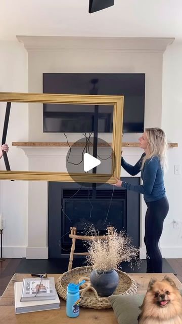 Jennifer H Marcy on Instagram: "Beautiful!🖼️ #diy #tv #frame" Cornice Tv, Hgtv Fixer Upper, The Frame Tv, Ikea Home, David Guetta, Praise God, Furniture Makeover Diy, The Frame, Flipping Furniture