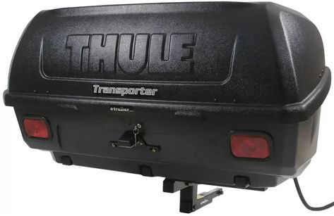 Thule Transporter Combi Hitch Mounted Enclosed Cargo Carrier - Tilting Thule Hitch Cargo Carrier TH665C Hitch Mounted Cargo Carrier, Hitch Cargo Carrier, Cargo Carrier, Box Ideas, Rv, Quick Saves