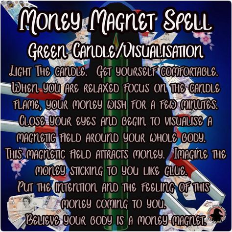 Magnetic Money Spell Thursday Magick, Free Magic Spells, Money Candle Spell, Abundance Spell, Money Spells Magic, Energy Circles, Hoodoo Magic, Spiritual Tips, Spells Magic