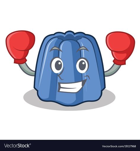 Jelly Character, Jelly Cartoon, Character Cartoon, Cartoon Style, Cartoon Styles, Boxing, Adobe Illustrator, Jelly, Vector Images