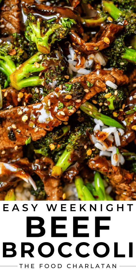 Beef and Broccoli from The Food Charlatan Quick Savory Dinner, Homemade Beef And Broccoli, Asian Pantry, Beef Ideas, Beef And Broccoli Recipe, Dinners Under 500 Calories, Beef Entrees, Beef Meals, The Food Charlatan