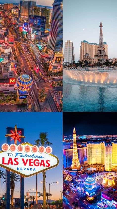 Las vegas Las Vegas Collage, Vegas Collage, Las Vegas Nevada, Travel Dreams, Nevada, Las Vegas, Collage, Travel