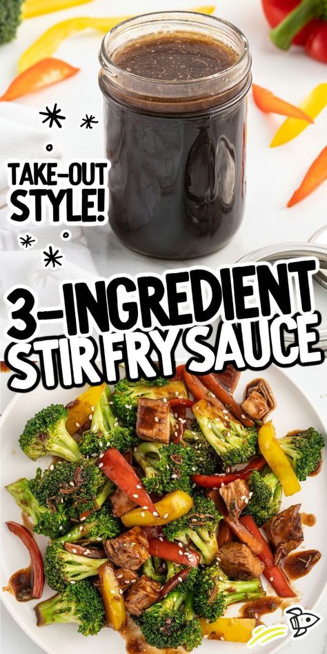 3 Ingredient Stir Fry Sauce Healthy Stir Fry Sauce, Chicken Stir Fry Sauce, Asian Stir Fry Sauce, Soy Sauce Stir Fry, Stir Fry Sauce Easy, Homemade Stir Fry Sauce, Stir Fry Sauce Recipe, Homemade Stir Fry, Beef Stir Fry Recipes