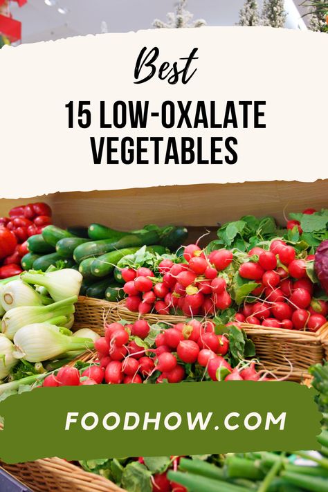 Discover a wide variety of delicious and low-oxalate vegetables perfect for all your favourite meals! Whether you're looking for healthy snacks or meals, our list of 15 yummy and safe to eat low-oxalate vegetables is just what you need. Give yourself the option to eat healthily without worrying about eating too much oxalates from these nutritious sources. From spinach and cauliflower to beetroot and kale, get creative with your cooking knowing you've chosen vegetables that won't Low Oxalate Recipes, Nutritionist Diet, Low Oxalate Diet, Oxalate Diet, Low Salt Diet, Low Oxalate, Healthy Low Carb Dinners, Balanced Diet Plan, List Of Vegetables