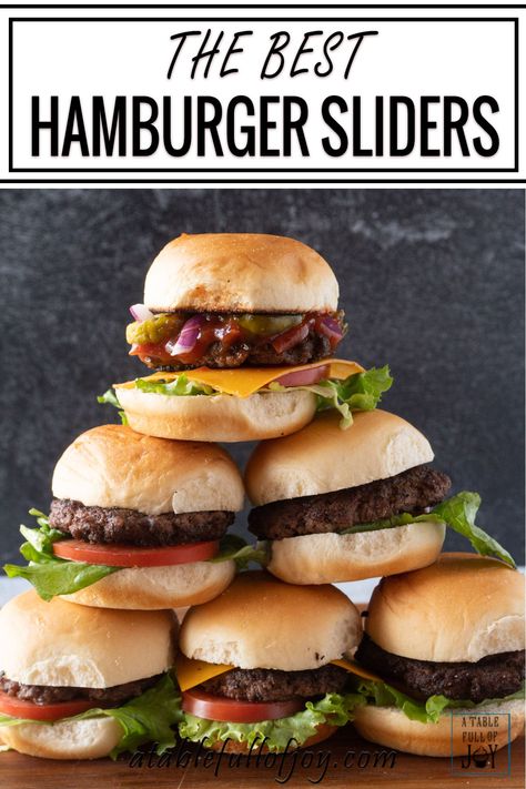 Sliders Recipes Hamburger, Stovetop Burgers, Homemade Sliders, Burger Sliders Recipes, Sliders Easy, Hamburger Sliders, How To Cook Hamburgers, How To Make Hamburgers, Cheeseburger Sliders