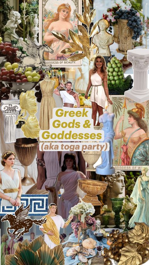 Greek God Party, Greek Party, Goddess Halloween, Goddess Party, Toga Party, Gods Goddesses, Greek Gods And Goddesses, National Costume, Greek Gods