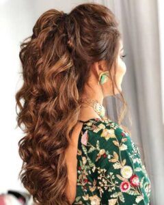 Ponytail Hairstyles Wedding, Tail Hairstyles, Wedding Ponytail Hairstyles, Wedding Ponytail, Cute Ponytail Hairstyles, Tail Hairstyle, Half Updo Hairstyles, Braided Hairdo, Hairstyles Indian