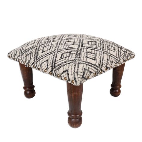 Put your feet up in style after a long day with Pranav Gupta's charming ottoman. Ceramic Garden Stools, Vanity Stool, Wood Vanity, Garden Stool, Furniture Deals, Mudroom Furniture, Storage Ottoman, Accent Furniture, Duvet Comforters