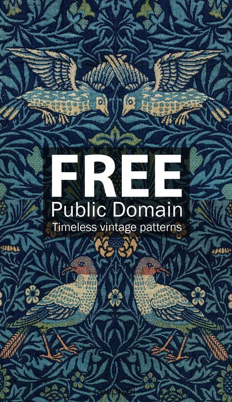 Free Vintage Printables, William Morris Designs, Free Printable Art, Free Poster, Motif Vintage, Furniture Designs, Arts And Crafts Movement, Download Images, Vintage Printables