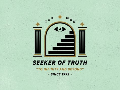 Truth Seeker, Best Graphics, To Infinity And Beyond, Branding Inspiration, Graphic Design Inspiration, Logo Branding, Creative Professional, Branding Design, Typography