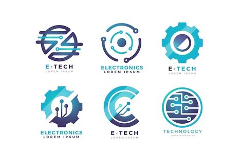 Vecteur gratuit ensemble de logos électr... | Free Vector #Freepik #freevector #gradient-logo #business-logo #logo #logo-entreprise Flat Design Colors, Logo Gaming, Electronics Logo, Go Logo, Gradient Logo, Accounting Logo, Jewelry Logo, Construction Logo, Abstract Logo