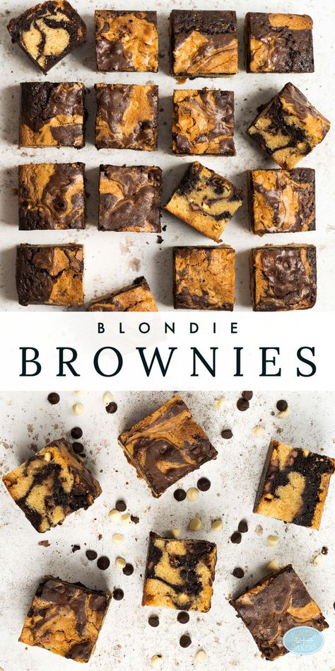 Brownie blondies recipe. My brownie blondies recipe swirls together both these delights into a heavenly delicious bake no one can resist!  Recipe by movers and bakers Blondie Brownies Recipe, Swirl Brownies, Blondie Brownies, Blondies Recipe, Stop Scrolling, Brownies Recipe, Milk Chocolate Chips, Bake Shop, White Chocolate Chips