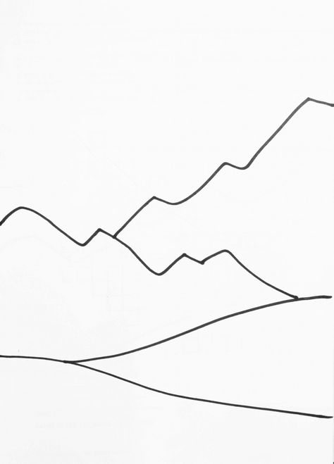 Forest Line Drawing, Landscape Line Drawing, Simple Landscape, Forest Art, Architecture Sketch, Line Drawing, Forest, Google Search, Art