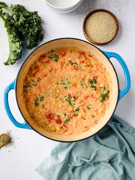 Creamy Quinoa, Quinoa Soup Recipes, Veg Protein, Quinoa Soup, Coconut Milk Soup, Vegetarian Instant Pot, Butternut Squash Pasta, Grilled Halloumi, Meatless Monday Recipes