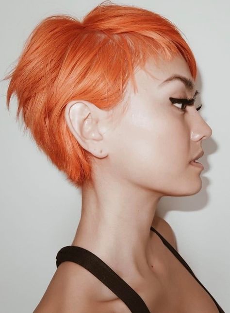 Short Copper Hair, Galactik Football, Blorange Hair, Celebrity Pixie Cut, Pixie Cut Hairstyles, Cheveux Oranges, Cut Hairstyles, Steal Her Style, Hair Color For Women