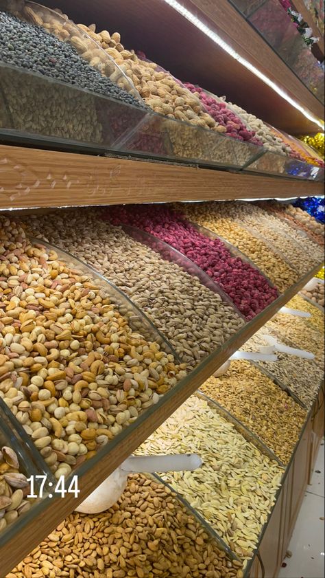 Space Iphone Wallpaper, Grocery Store Design, Health Fitness Food, Supermarket Design, Spice Shop, Bulk Food, Nuts & Seeds, Dry Fruits, Retail Store Design