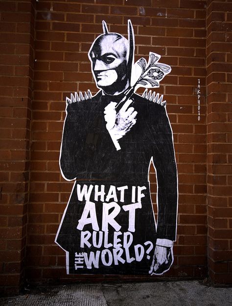 what if. Doodling Inspiration, Art Rules, Geniale Tattoos, Rule The World, Amazing Street Art, Batman Art, Street Art Graffiti, School Art, Outdoor Art