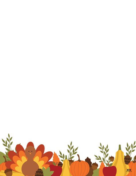 Choose from 41 unique and FREE Thanksgiving borders and frames for every paper use imaginable during the month of November. Print from home! Thanksgiving Borders And Frames, Thanksgiving Borders Free Printable, Fall Borders Free Printable, Thanksgiving Border, Fall Borders, Comic Template, Free Thanksgiving Printables, Thanksgiving Background, Borders Free