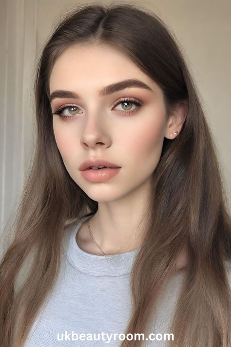 Simple Fresh Makeup, Light Make Up Natural, Teen Makeup Looks, Natural School Makeup, Teenage Makeup, Brown Makeup Looks, Quick Makeup Routine, Normal Makeup, Teenager Makeup