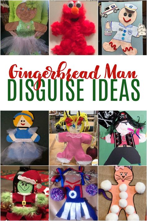 Use one of these unique gingerbread man disguise ideas to get crafty and hide from Santa this holiday season. Gingerbread Disguise Project, Gingerbread Man Disguise, Gingerbread Disguise, Disguise A Gingerbread Man, Gingerbread Man Template, Gingerbread Man Crafts, Gingerbread Man Decorations, Gingerbread Man Activities, Turkey Disguise Project