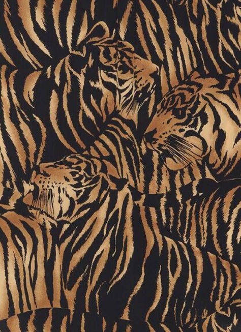 Tiger Print Wallpaper Aesthetic, Tigress Aesthetic, Tiger Aesthetic Art, Tiger Wall Art, Tiger Design, Art Deco Wallpaper, Tiger Art, Magical Art, Bear Art