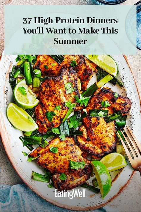 High Protein Summer Dinner, Summer High Protein Meals, Protein Dinner Ideas, High Protein Dinner Ideas, Summer Protein, Balsamic Chicken Pasta, Creamy Chipotle Dressing, Dinner Ideas Recipes, Spicy Chicken Pasta