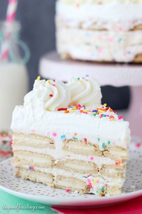 Funfetti Oreo, Fruity Pebble Cheesecake, Beyond Frosting, Oreo Cake Pops, Soul Photo, Icebox Cake Recipes, Retro Desserts, Vanilla Cake Mixes, Cake Layers