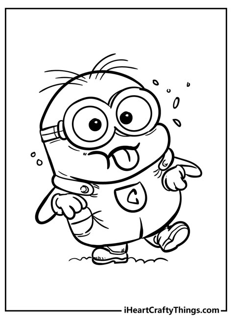 Cartoon Colouring Printables, Minion Coloring Pages Free Printable, Minion Outline, Coloring Minions, Minion Doodle, King Bob Minion, Coloring Pages Horror, Coloring Pages Harry Potter, Coloring Pages Interior