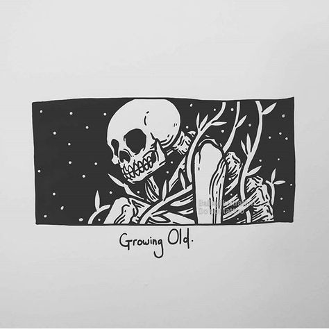 Growing Old. Matt Bailey, Art Flash, Skeleton Art, Inked Babes, Wow Art, A Skull, Skull And Bones, Skull Art, Tattoo Drawings