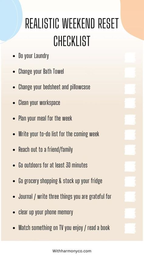 Perfect Weekend Routine, Productive Weekend Routine, Mum Organisation, Weekend Checklist, Sunday Habits, Weekly Habits, Weekly Reset, Weekend Routine, Productive Weekend